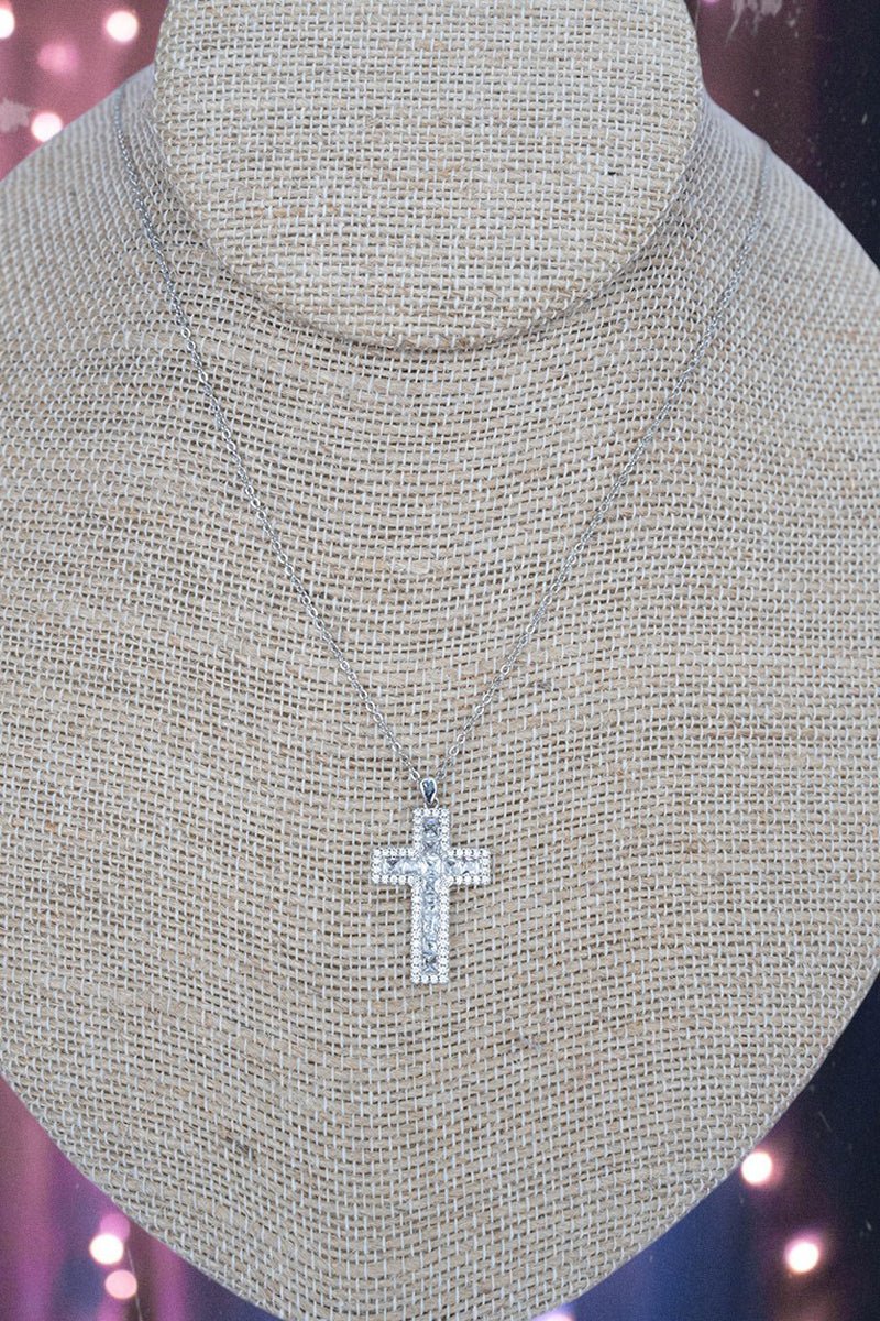 Crystal Avenue Cubic Zirconia Eternal Silvertone Necklace - Wholesale Accessory Market