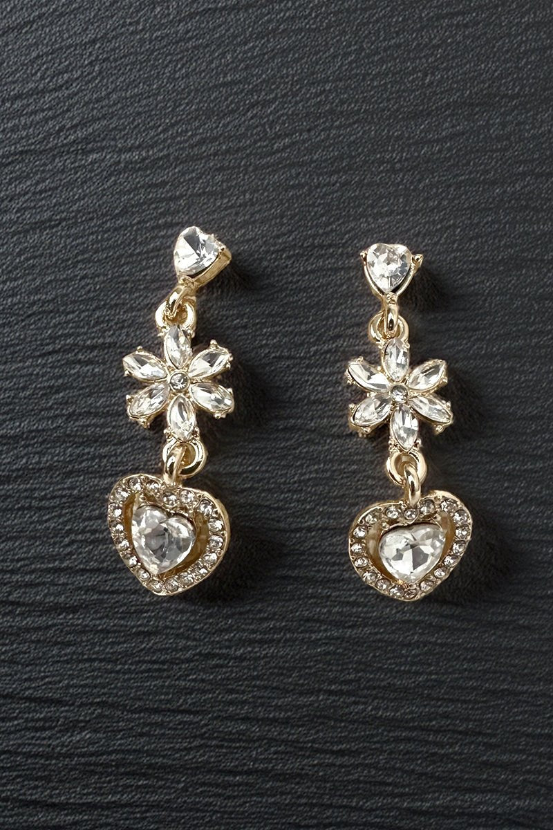 Crystal Avenue Crystal & Goldtone Heart's Desire Earrings - Wholesale Accessory Market
