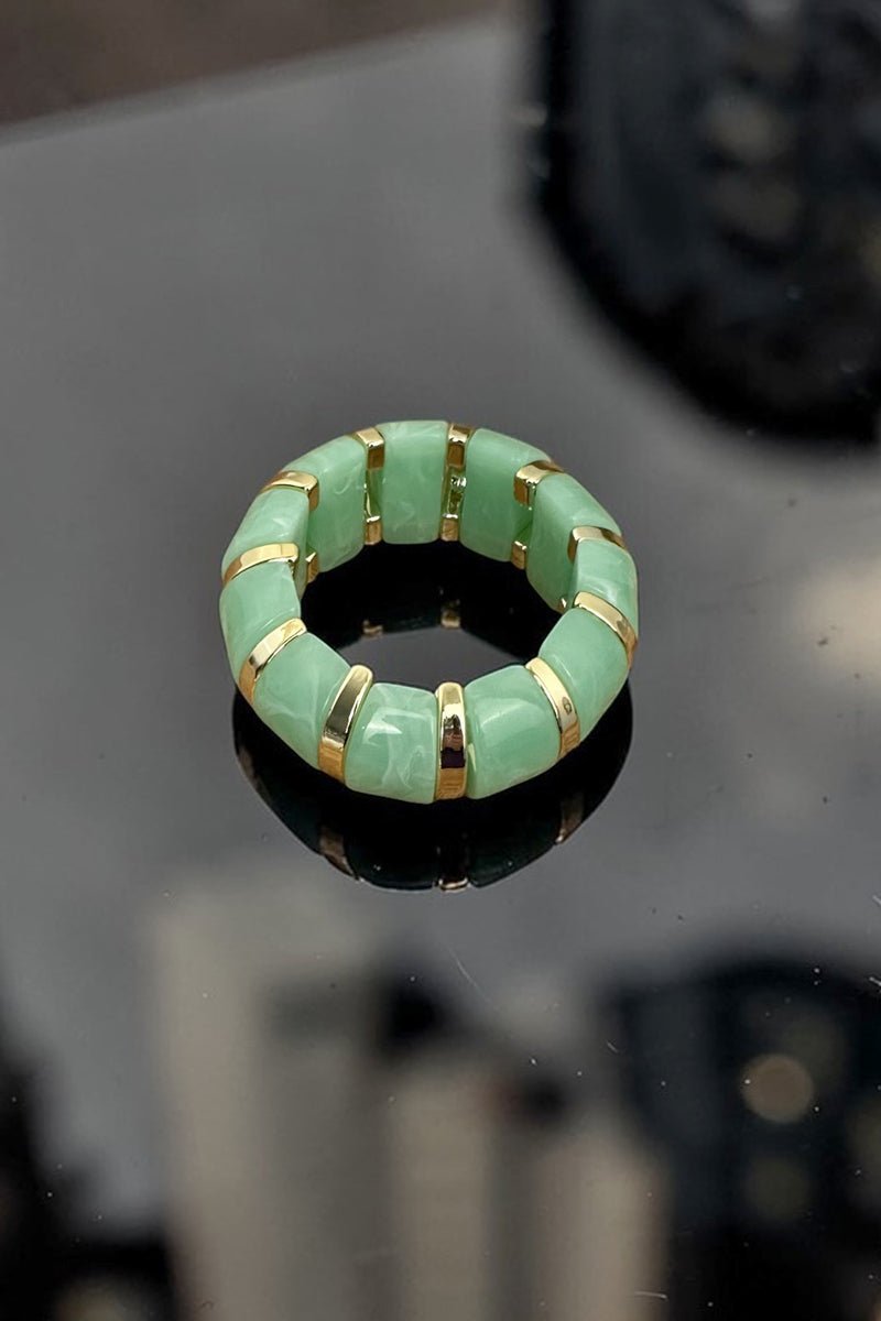 Crystal Avenue Mint & Goldtone Flair Play Bracelet - Wholesale Accessory Market
