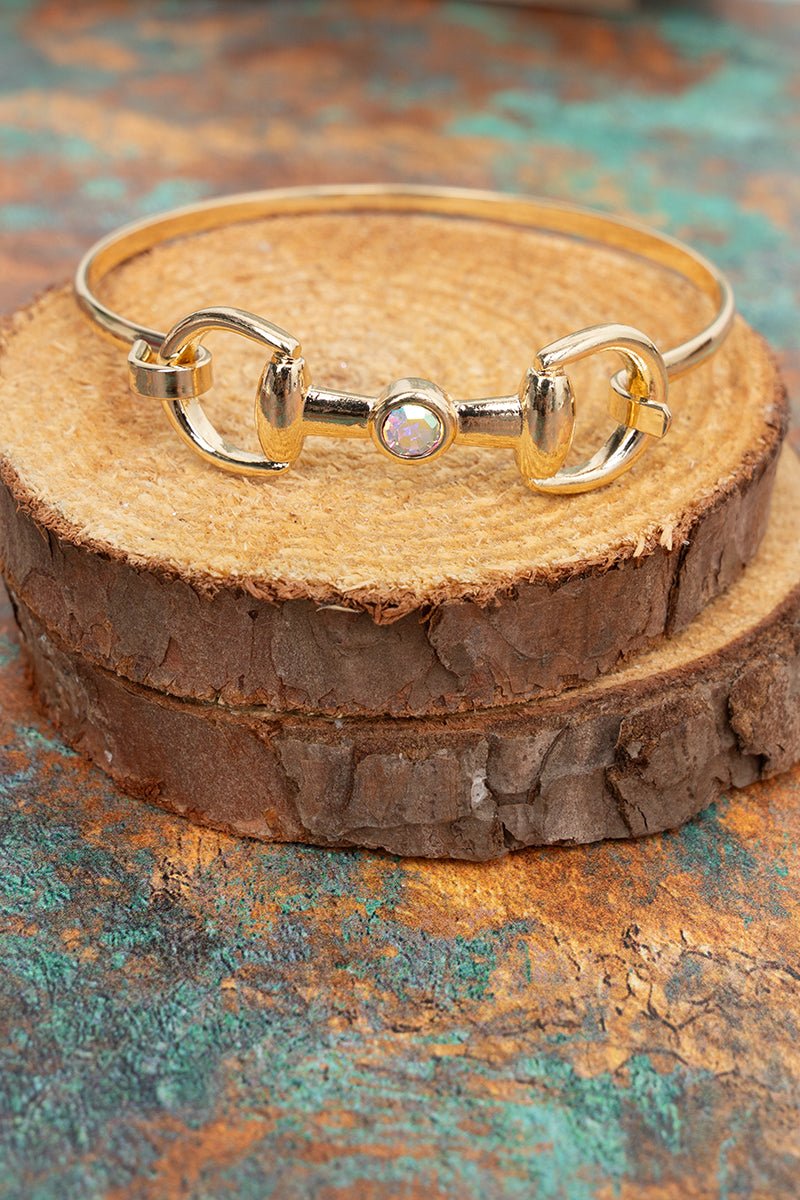 TIPI Iridescent Modern Bridle Goldtone Bracelet - Wholesale Accessory Market