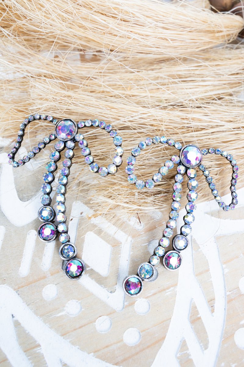 TIPI Iridescent Grit & Glimmer Silvertone Earrings - Wholesale Accessory Market