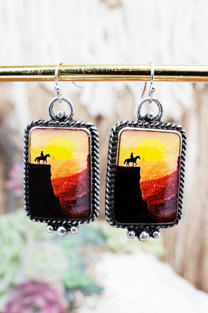 TIPI Cliffside Cowboy Silvertone Earrings - Wholesale Accessory Market