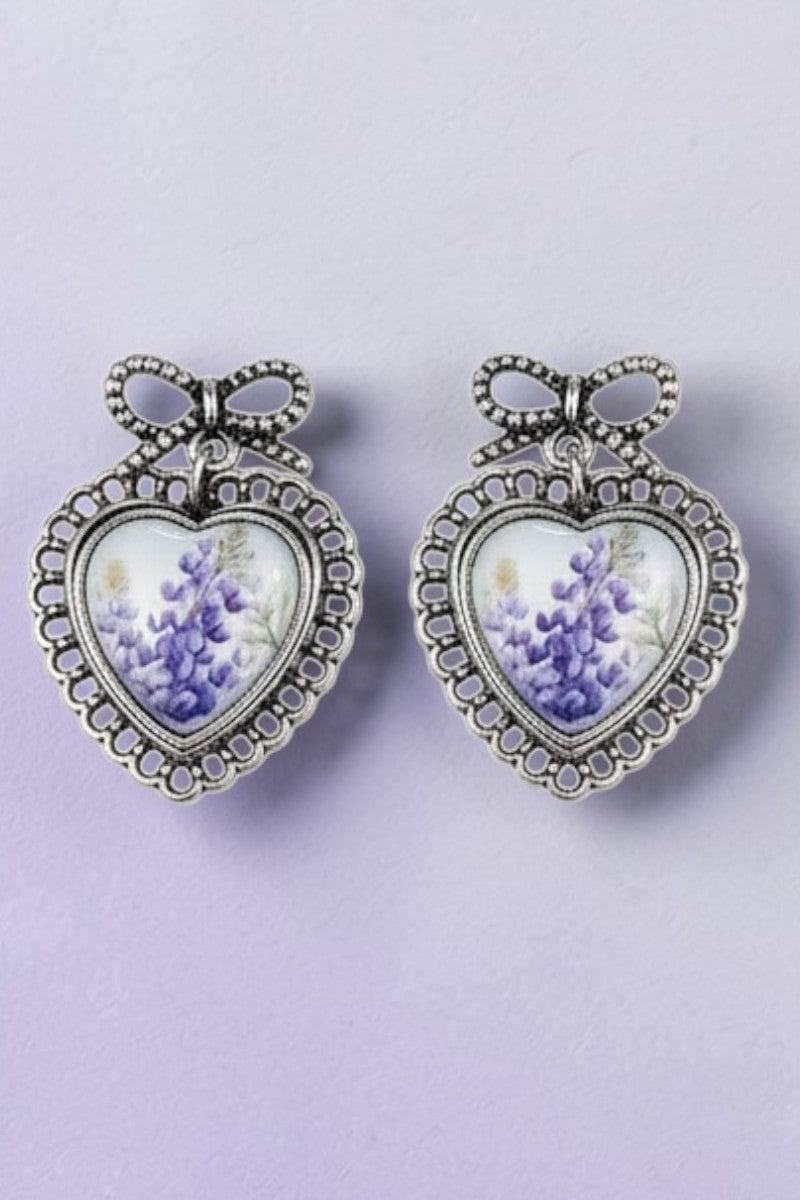 TIPI Hill Country Heart Silvertone Earrings - Wholesale Accessory Market
