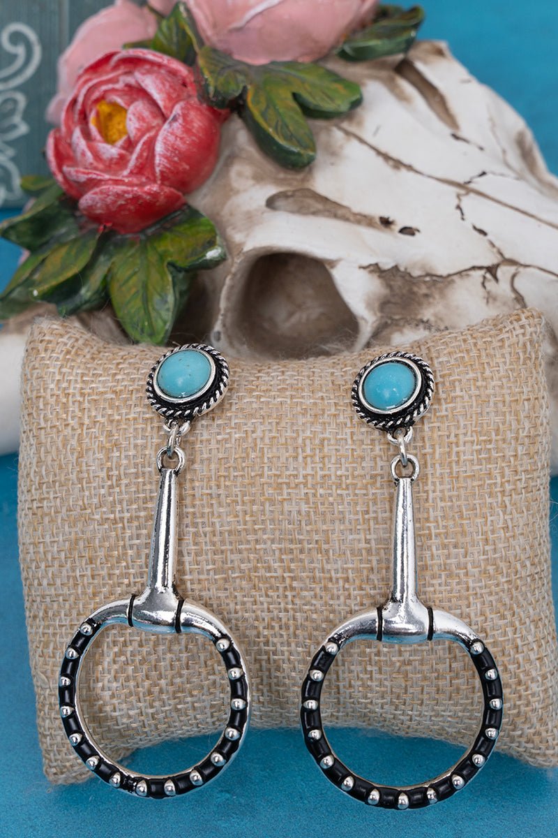 TIPI Turquoise Lexington Luxe Silvertone Earrings - Wholesale Accessory Market
