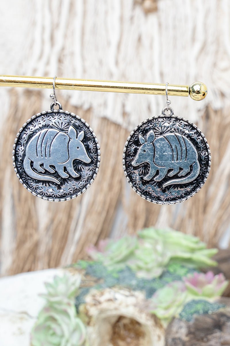 TIPI Mesa Roamer Silvertone Armadillo Earrings - Wholesale Accessory Market