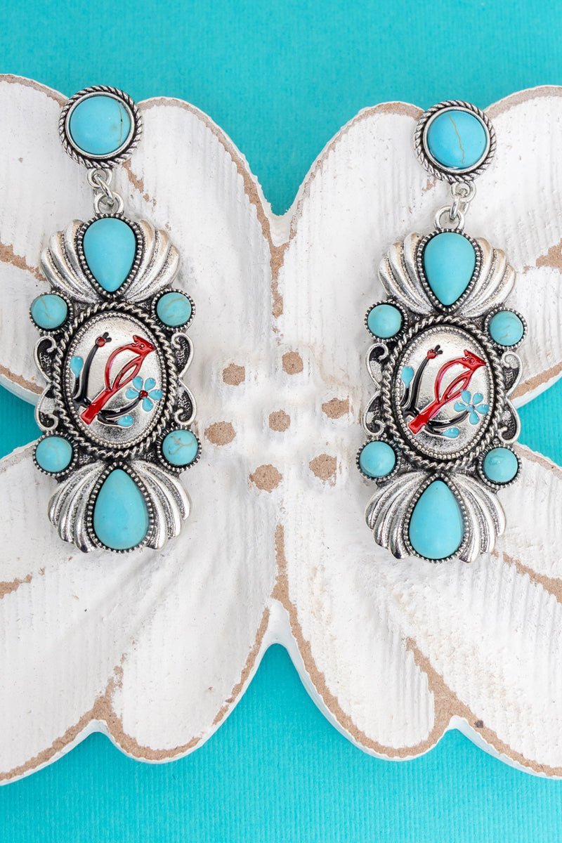 TIPI Bird & Blooms Silvertone Earrings - Wholesale Accessory Market