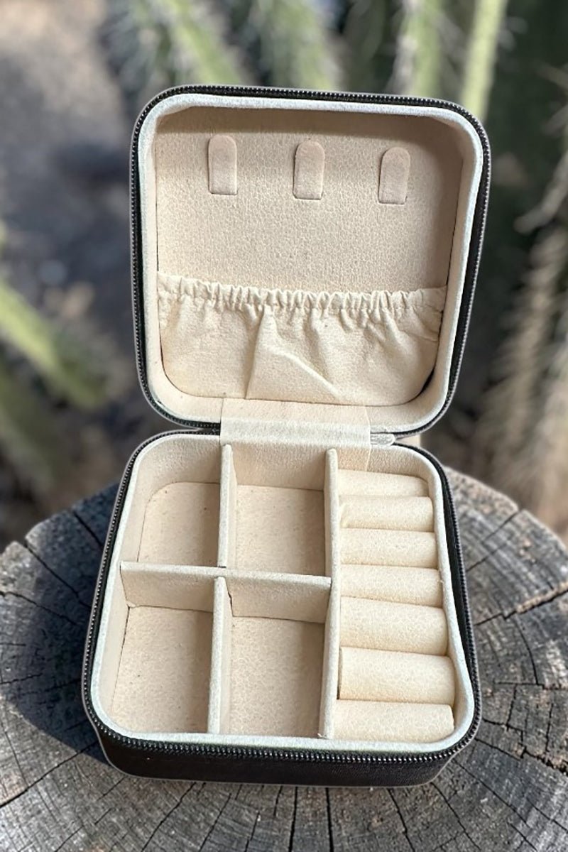 TIPI Dustbloom Steer Skull Black Small Travel Jewelry Box - Wholesale Accessory Market