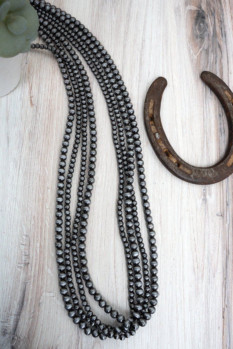 TIPI Desert Icon Silver Pearl Layered Necklace - Wholesale Accessory Market