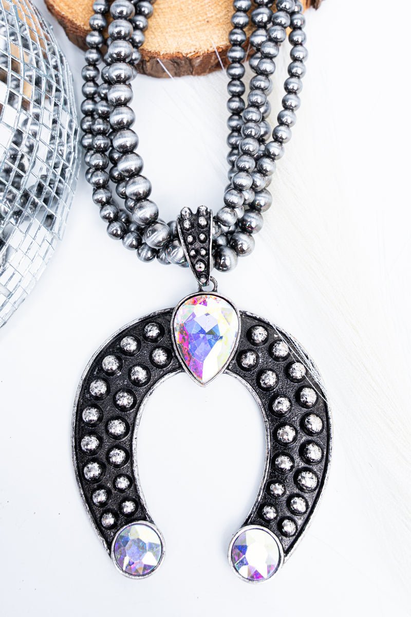TIPI Calaway Canyon Crystal Squash Blossom Multi Beaded Necklace - Wholesale Accessory Market