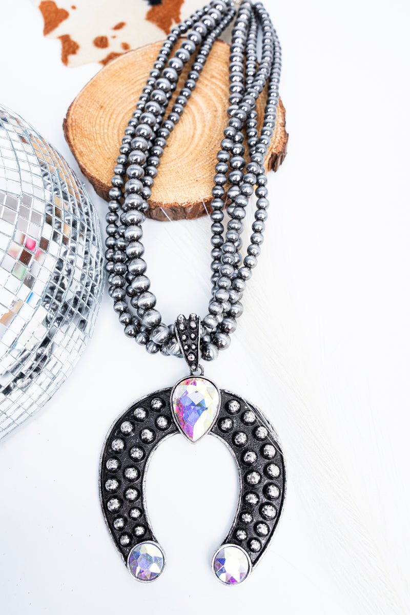 TIPI Calaway Canyon Crystal Squash Blossom Multi Beaded Necklace - Wholesale Accessory Market