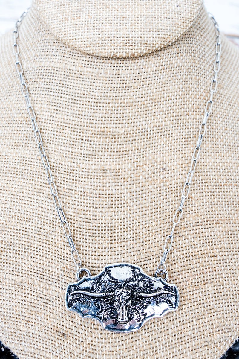 TIPI Texas Icon Silvertone Necklace - Wholesale Accessory Market