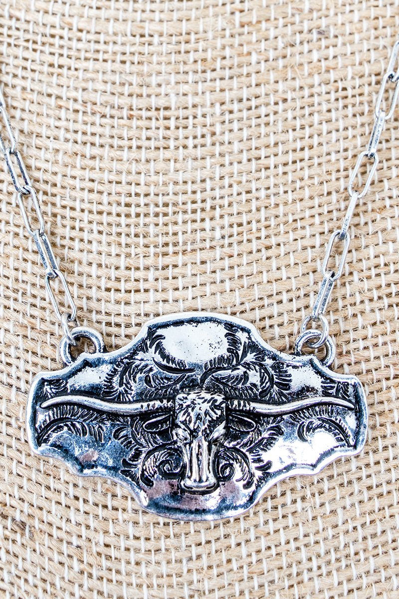 TIPI Texas Icon Silvertone Necklace - Wholesale Accessory Market