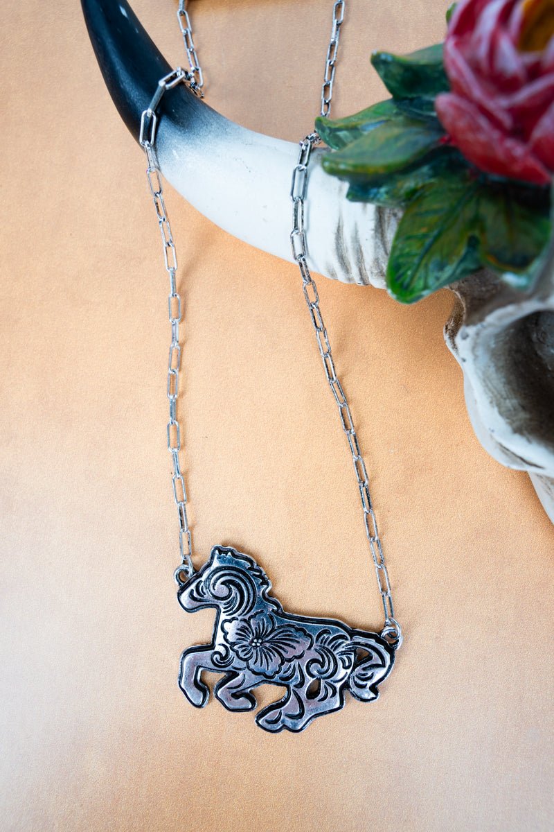 TIPI Bridle Blossom Silvertone Necklace - Wholesale Accessory Market