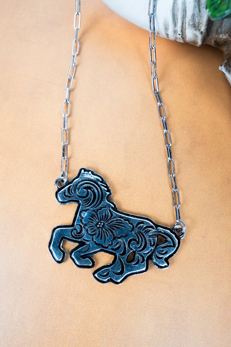 TIPI Bridle Blossom Silvertone Necklace - Wholesale Accessory Market