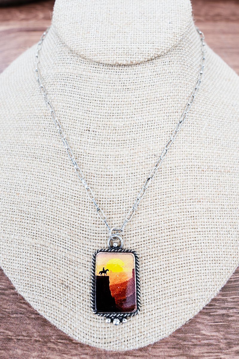 TIPI Cliffside Cowboy Silvertone Necklace - Wholesale Accessory Market