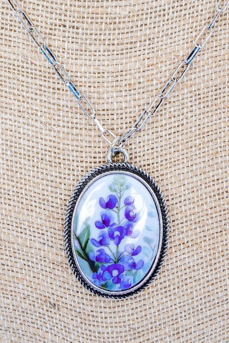 TIPI Bluebonnet Belle Silvertone Necklace - Wholesale Accessory Market