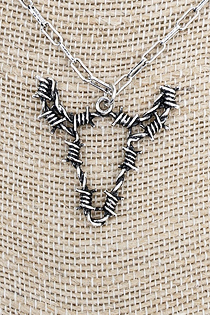 TIPI Wirecrest Steer Silvertone Necklace - Wholesale Accessory Market