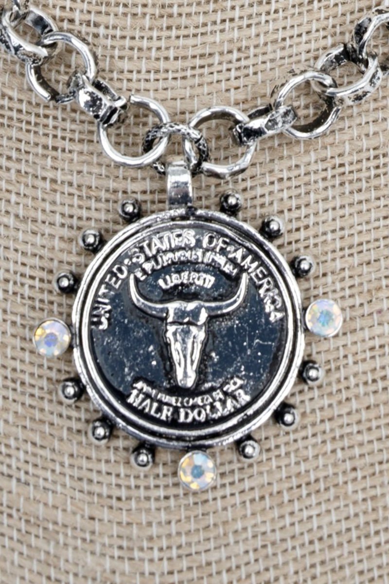 TIPI Lone Star Ledger Silvertone Necklace - Wholesale Accessory Market