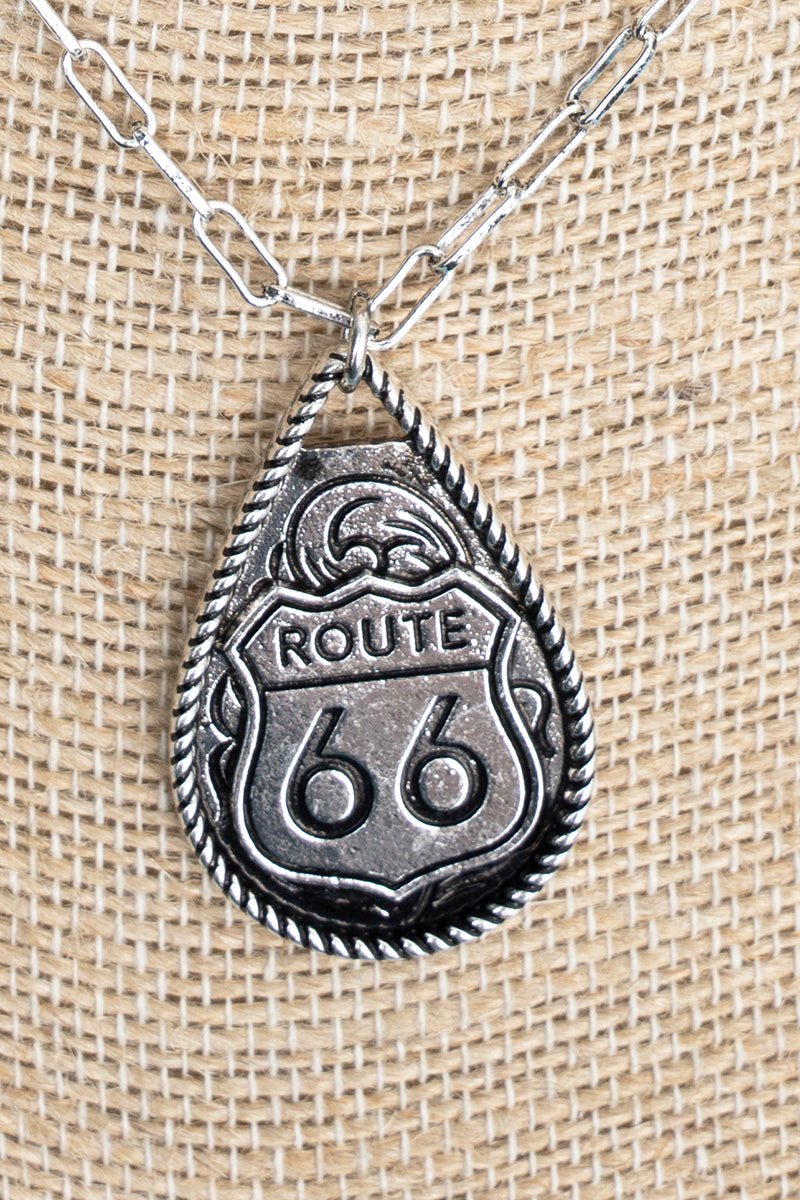 TIPI Route 66 Reign Silvertone Necklace - Wholesale Accessory Market
