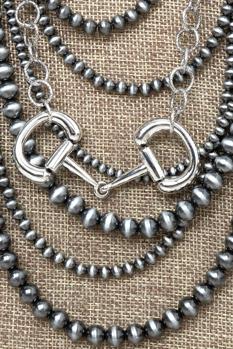 TIPI Ranch Refinement Silver Pearl Layered Necklace - Wholesale Accessory Market