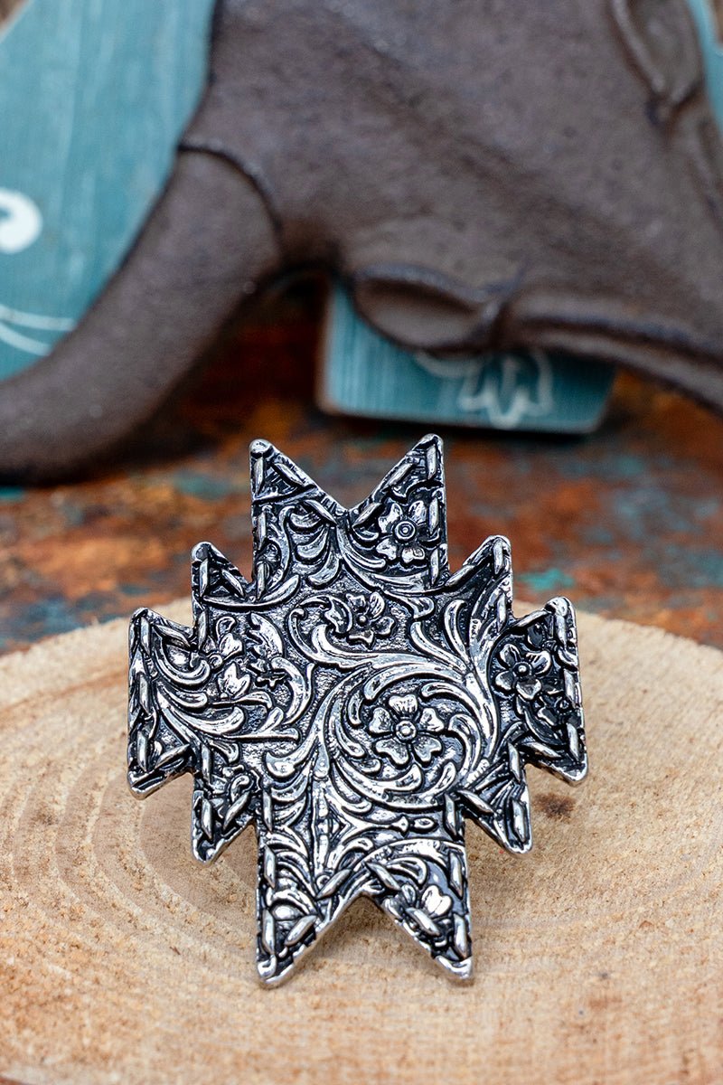 TIPI Winslow Wildflower Silvertone Ring - Wholesale Accessory Market