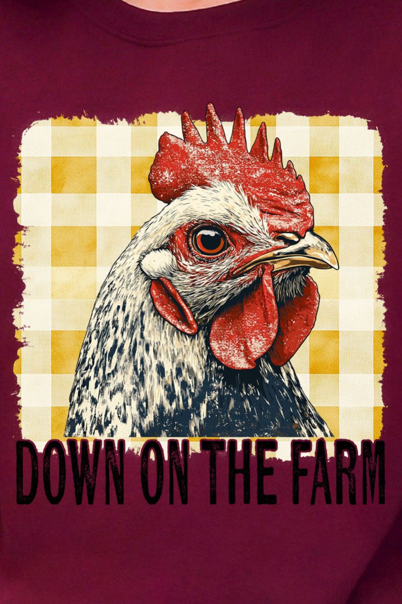 Down On The Farm Chicken Ready To Press DTF Transfer - Wholesale Accessory Market