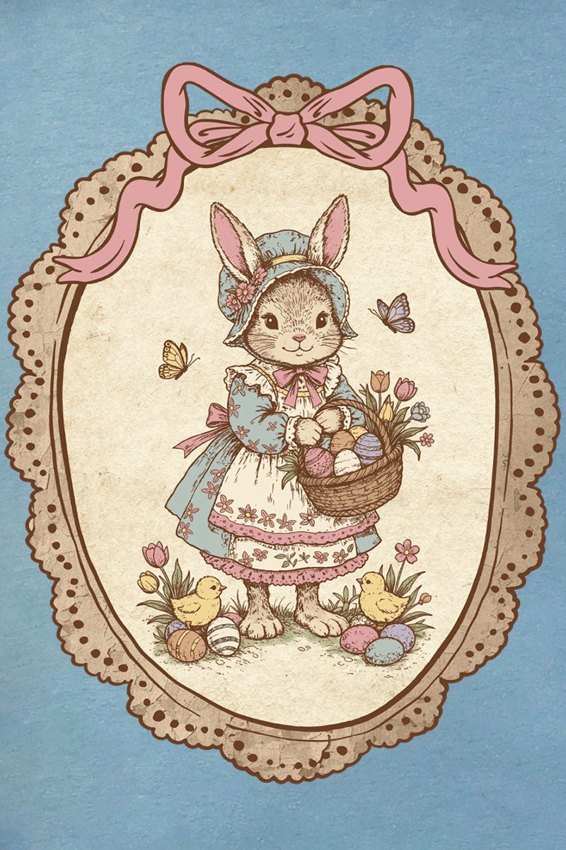 Easter Belle Spring Bunny Ready To Press DTF Transfer - Wholesale Accessory Market