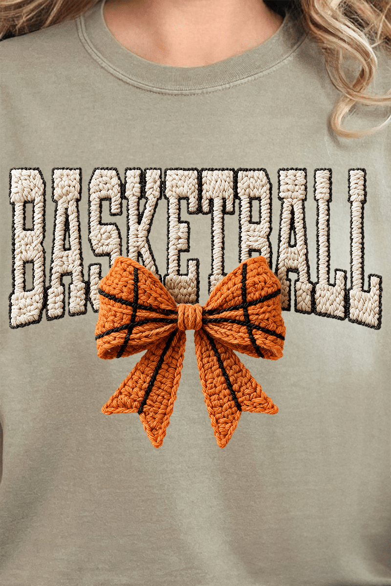 Faux Yarn Basketball Coquette Ready To Press DTF Transfer - Wholesale Accessory Market