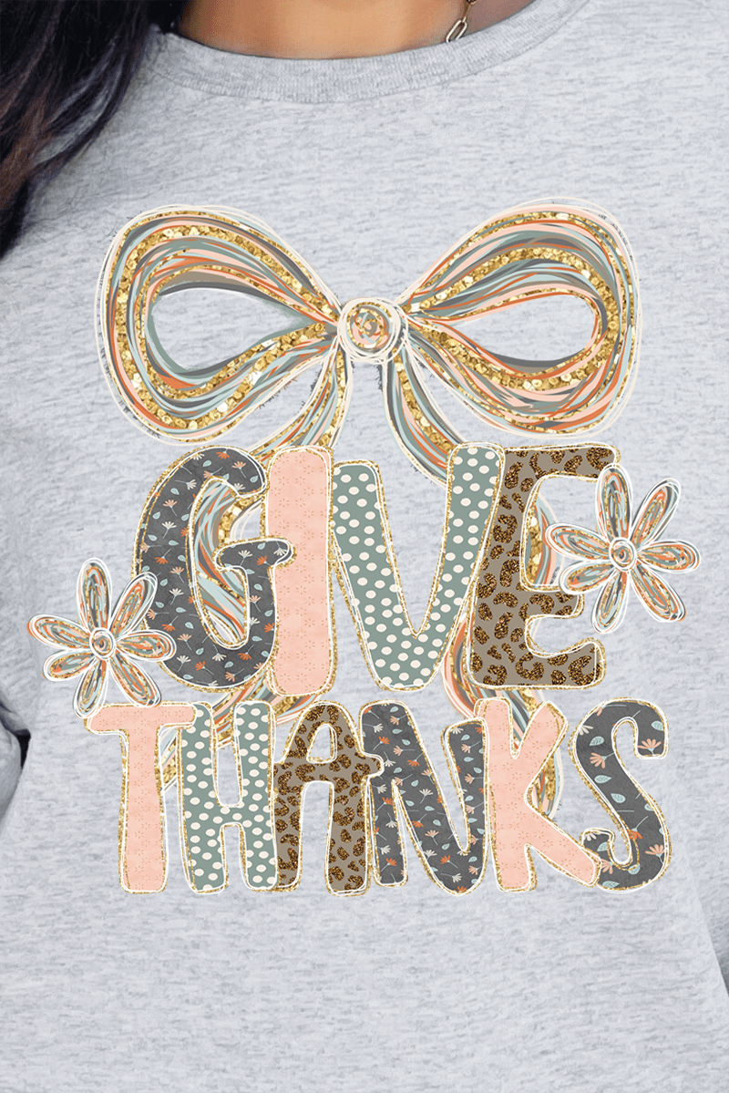 Give Thanks Coquette Ready To Press DTF Transfer - Wholesale Accessory Market