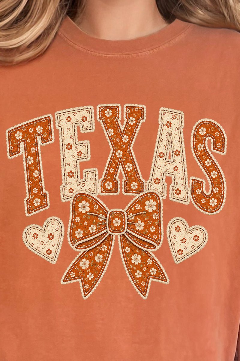 Texas Blooming Bow Ready To Press DTF Transfer - Wholesale Accessory Market