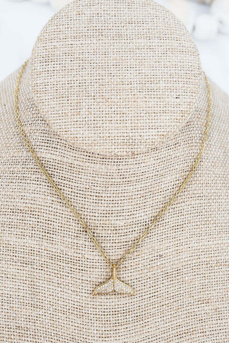Shiny Luxe Ocean Muse Crystal Goldtone Necklace - Wholesale Accessory Market