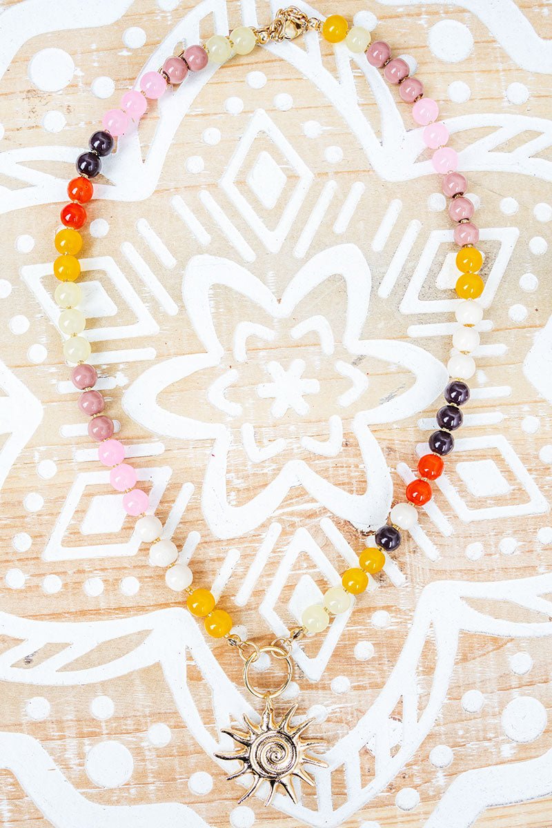 Viola Hello Sunshine Multi - Color Beaded Necklace - Wholesale Accessory Market