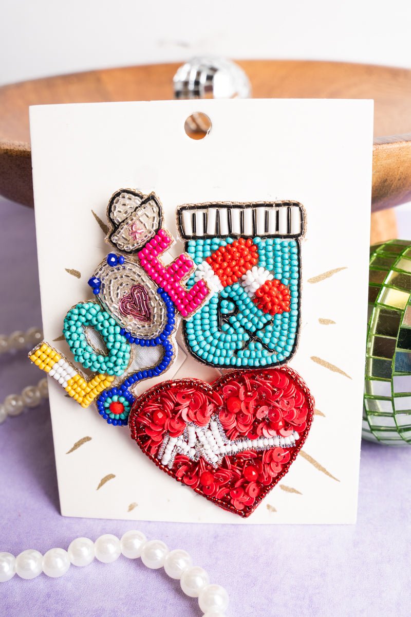 Viola Seed Bead Nurse Hat Pins - Wholesale Accessory Market