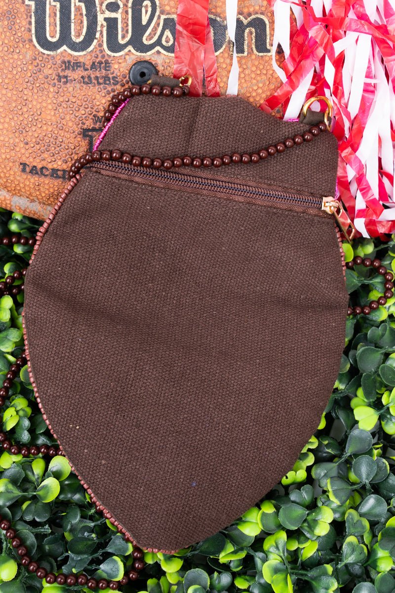 Viola Kickoff Cutie Football Petite Seed Bead & Sequin Purse - Wholesale Accessory Market