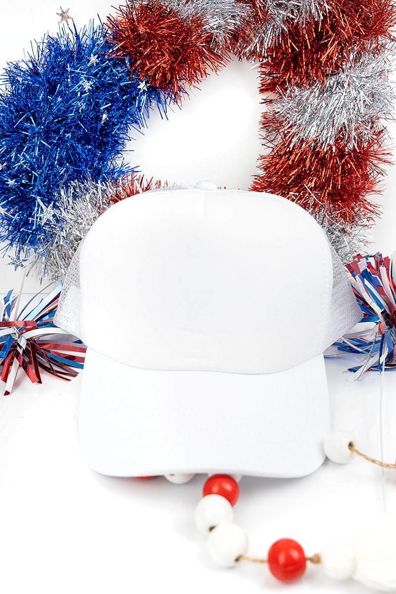 Valucap White Foam Mesh Back Trucker Cap - Wholesale Accessory Market