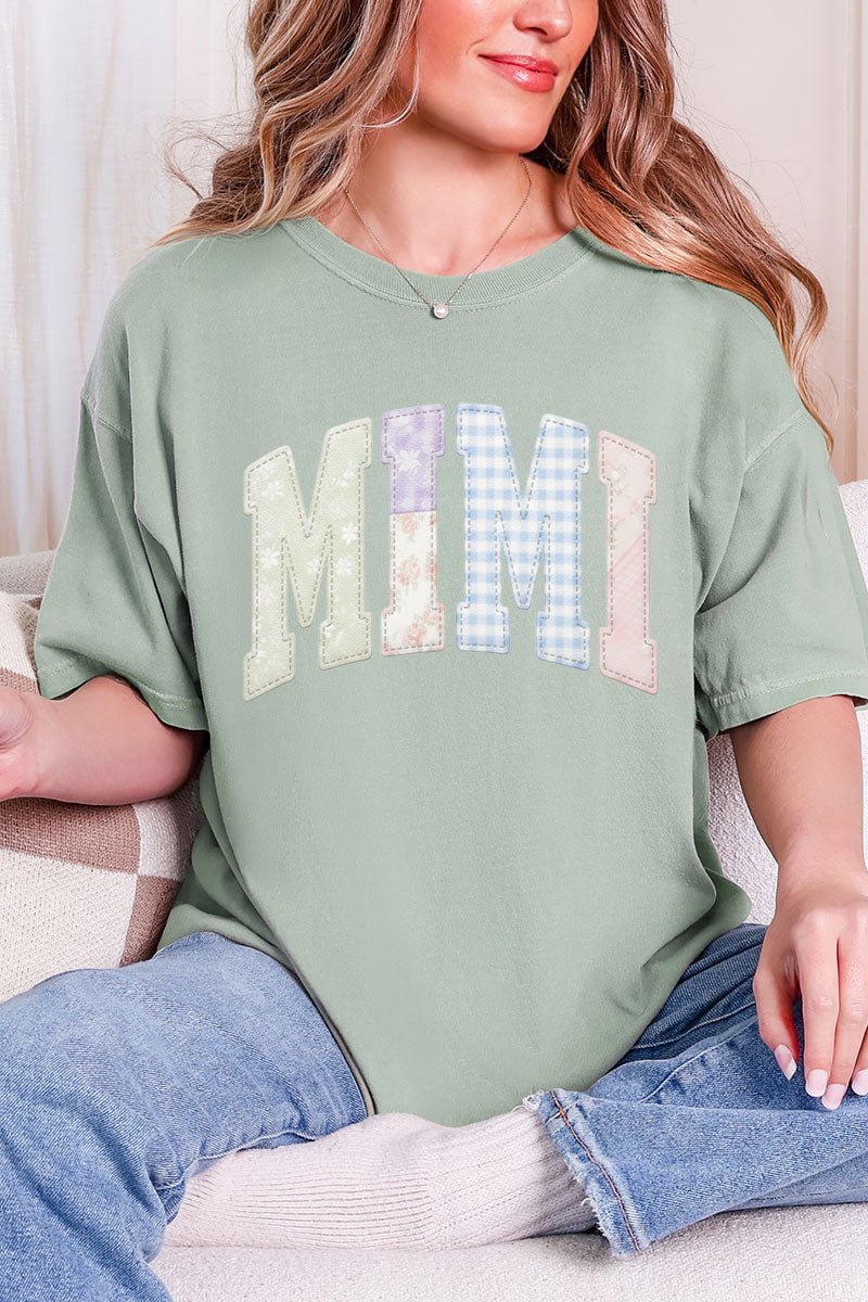 Personalized Soft Stitch Mom Name Comfort Colors Adult Ring - Spun Cotton Tee *Choose Your Name - Wholesale Accessory Market