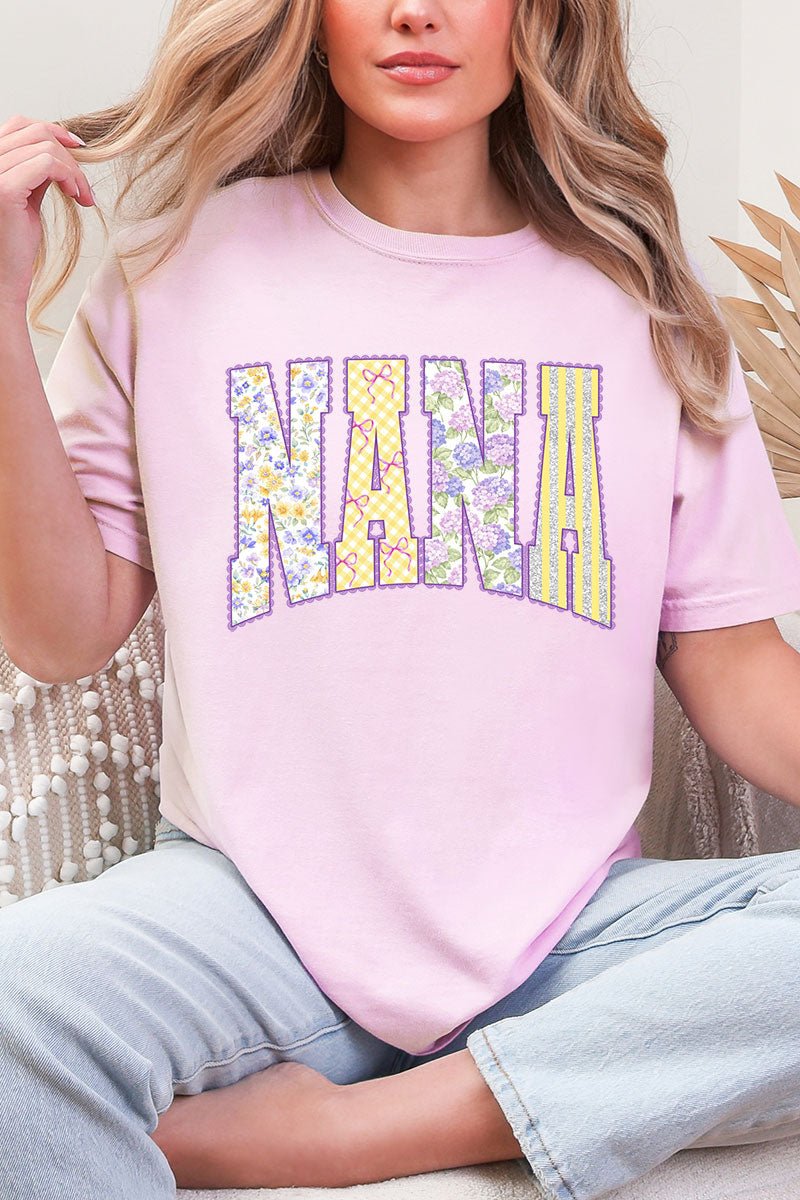 Personalized Purple Scalloped Mom Name Comfort Colors Adult Ring - Spun Cotton Tee - Wholesale Accessory Market