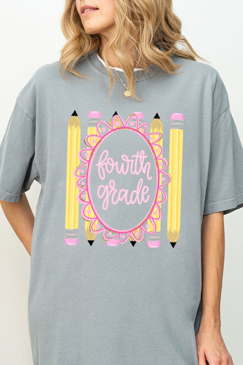 Pencil Perfect: Grade School Collection Comfort Colors Adult Ring-Spun Cotton Tee *Choose Your Grade - Wholesale Accessory Market