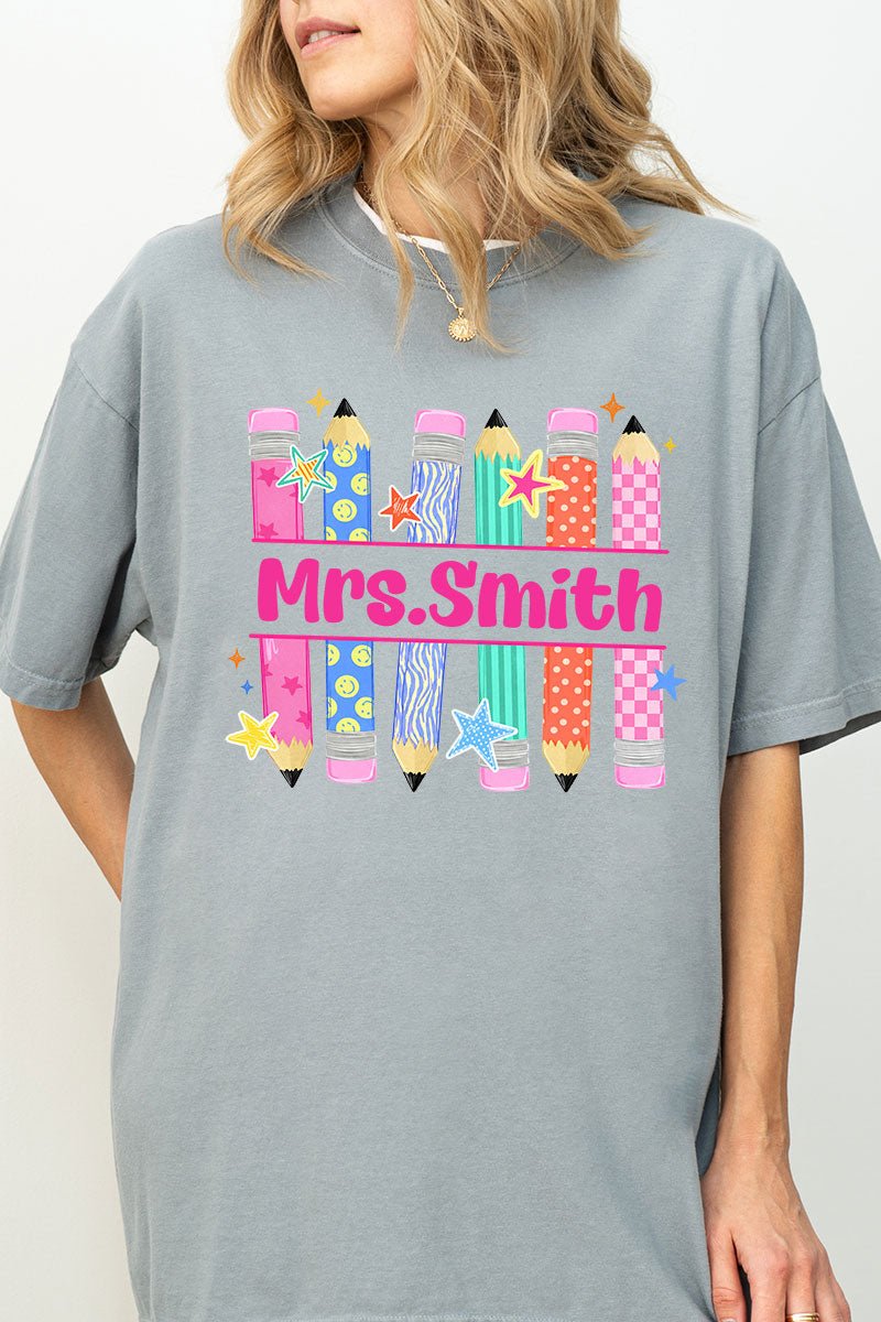 Personalized Pencil Party Comfort Colors Adult Ring-Spun Cotton Tee - Wholesale Accessory Market