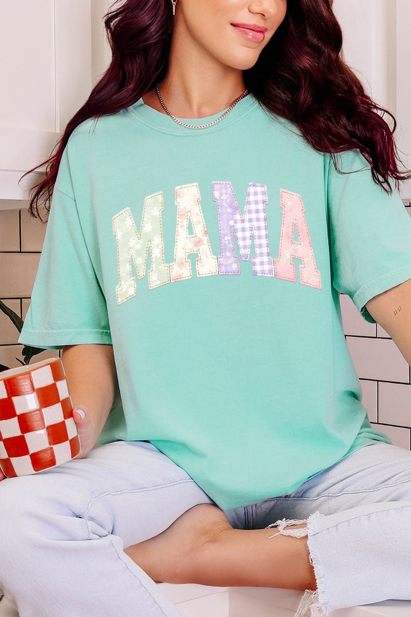 Personalized Soft Stitch Mom Name Comfort Colors Adult Ring - Spun Cotton Tee *Choose Your Name - Wholesale Accessory Market