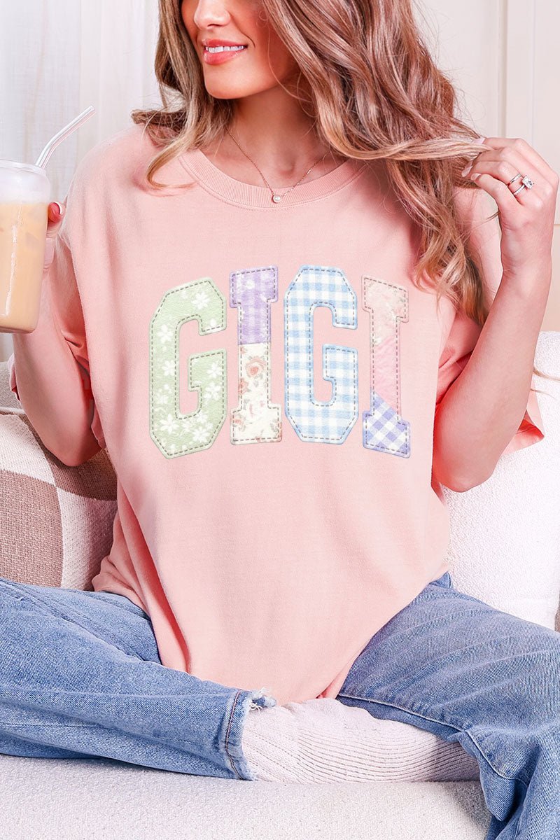 Personalized Soft Stitch Mom Name Comfort Colors Adult Ring - Spun Cotton Tee *Choose Your Name - Wholesale Accessory Market