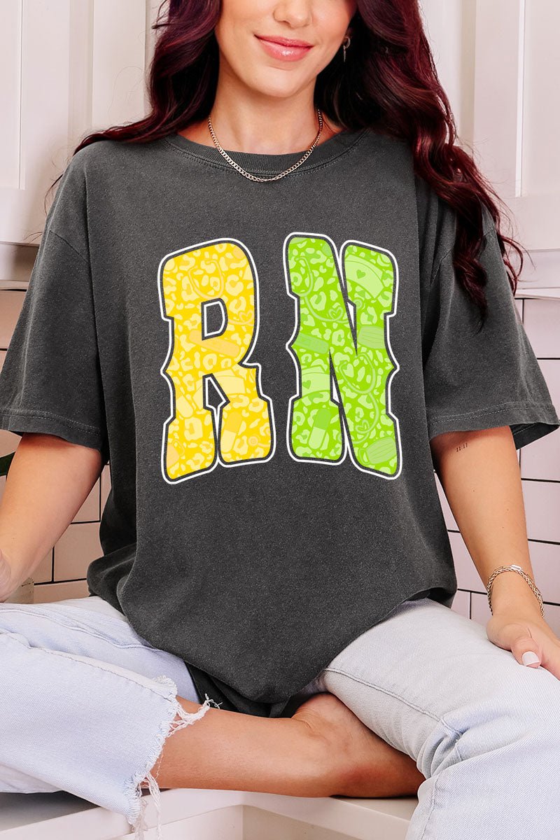 Personalized Neon Care Crew Comfort Colors Adult Ring - Spun Cotton Tee *Choose Title - Wholesale Accessory Market