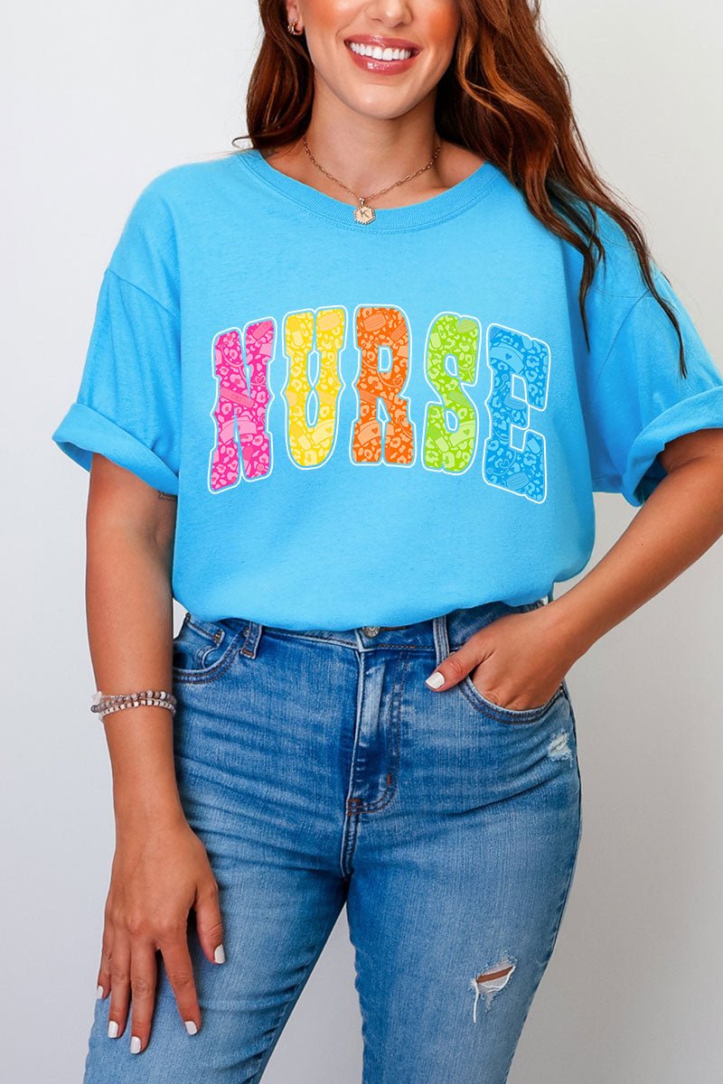 Personalized Neon Care Crew Comfort Colors Adult Ring - Spun Cotton Tee *Choose Title - Wholesale Accessory Market