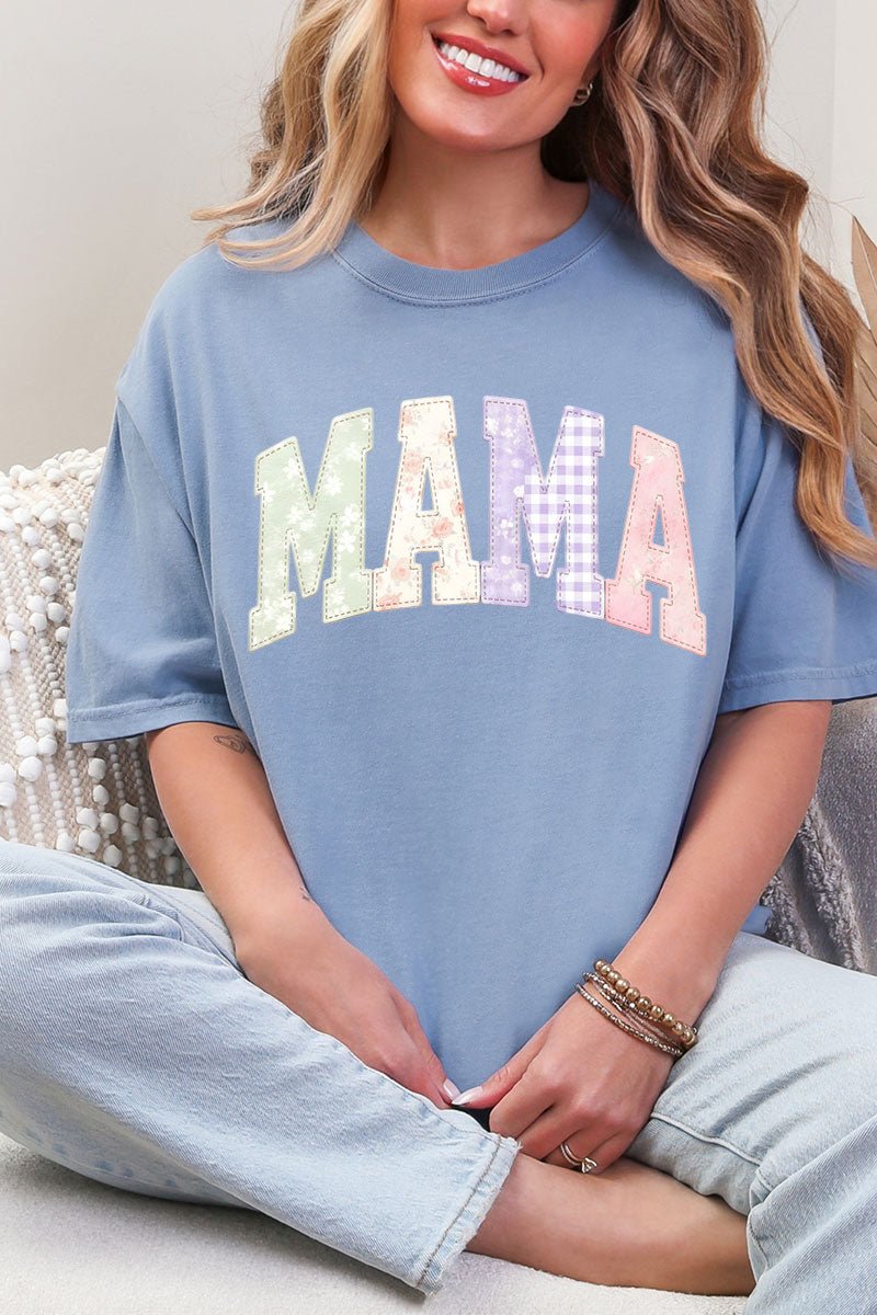 Personalized Soft Stitch Mom Name Comfort Colors Adult Ring - Spun Cotton Tee *Choose Your Name - Wholesale Accessory Market