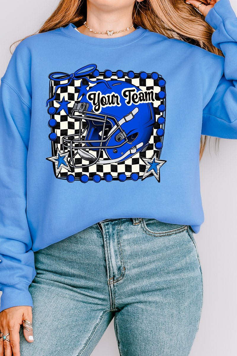 Doodle Royal Football Pride Heavy - weight Crew Sweatshirt *Personalize Your Team Name - Wholesale Accessory Market