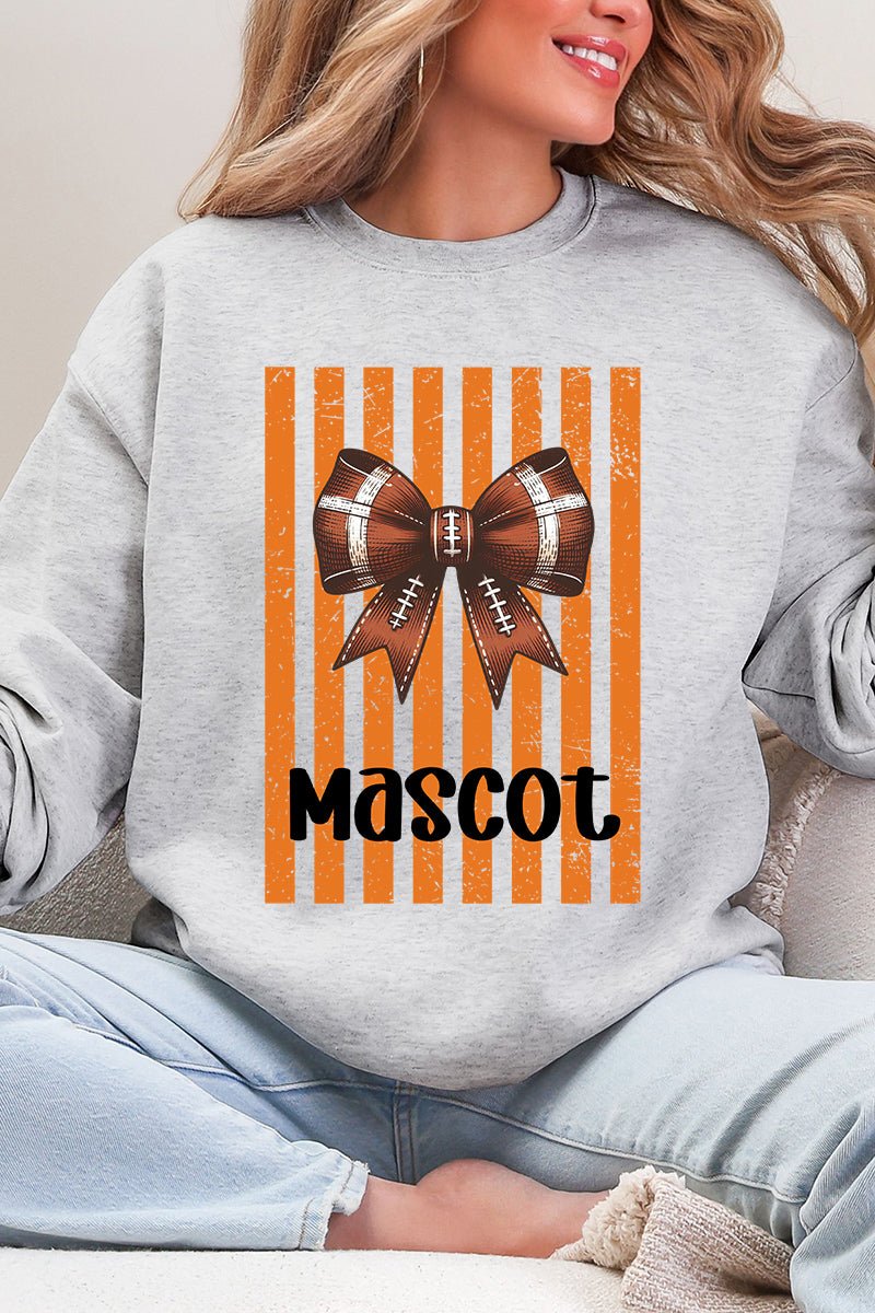 Personalized Orange Varsity Bow Heavy Blend Crew Sweatshirt - Wholesale Accessory Market