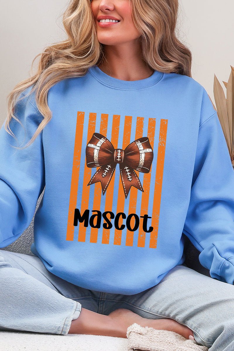 Personalized Orange Varsity Bow Heavy Blend Crew Sweatshirt - Wholesale Accessory Market