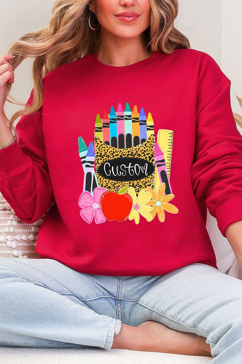 Personalized Teaching In Full Color Heavy Blend Crew Sweatshirt *Enter Your Name - Wholesale Accessory Market