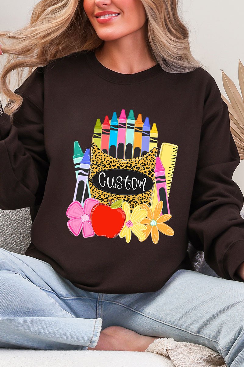 Personalized Teaching In Full Color Heavy Blend Crew Sweatshirt *Enter Your Name - Wholesale Accessory Market