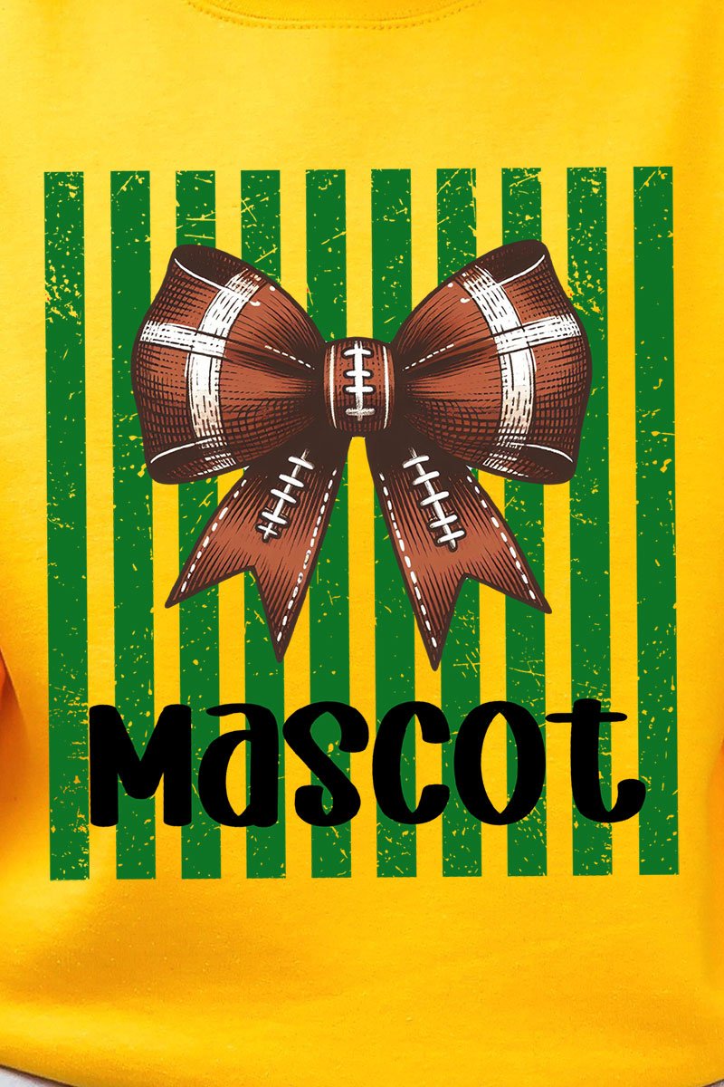 Personalized Green Varsity Bow Heavy Blend Crew Sweatshirt *Enter Mascot Name - Wholesale Accessory Market